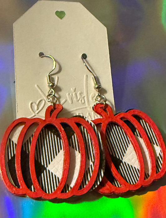 Pumpkin Earrings - Red